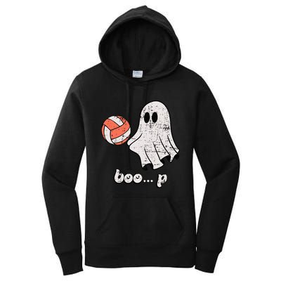 Cute Ghost Playing Volleyball Sport Player Halloween Costume Women's Pullover Hoodie