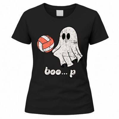 Cute Ghost Playing Volleyball Sport Player Halloween Costume Women's T-Shirt