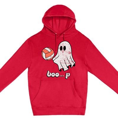 Cute Ghost Playing Volleyball Sport Player Halloween Costume Premium Pullover Hoodie