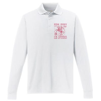 Cute Girl Pony Club Im Gonna Keep On Dancing Performance Long Sleeve Polo