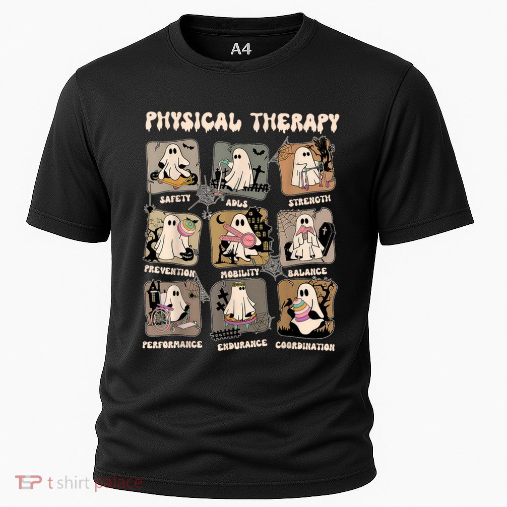 Cute Ghost Physical Therapy PT Physical Therapist Halloween Performance Shirt