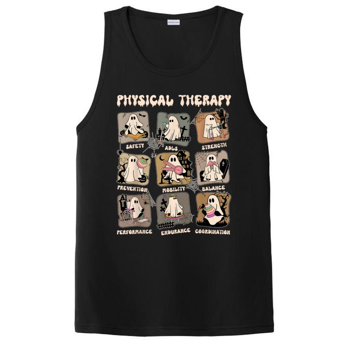 Cute Ghost Physical Therapy PT Physical Therapist Halloween PosiCharge Competitor Tank