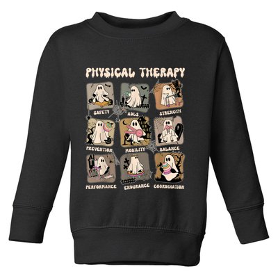 Cute Ghost Physical Therapy PT Physical Therapist Halloween Toddler Sweatshirt