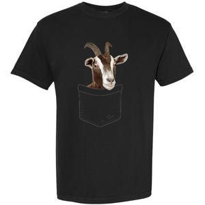 Cool Goat Pocket Goat Whisperer Farm Animal Garment-Dyed Heavyweight T-Shirt