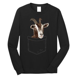 Cool Goat Pocket Goat Whisperer Farm Animal Long Sleeve Shirt