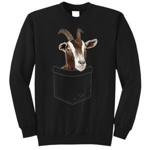 Cool Goat Pocket Goat Whisperer Farm Animal Sweatshirt