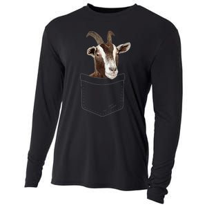 Cool Goat Pocket Goat Whisperer Farm Animal Cooling Performance Long Sleeve Crew