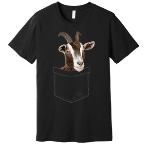 Cool Goat Pocket Goat Whisperer Farm Animal Premium T-Shirt