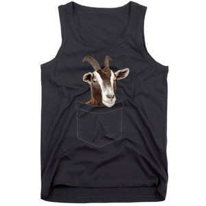 Cool Goat Pocket Goat Whisperer Farm Animal Tank Top