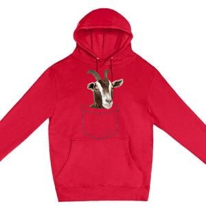 Cool Goat Pocket Goat Whisperer Farm Animal Premium Pullover Hoodie