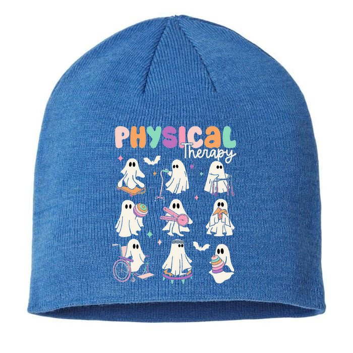 Cute Ghost Physical Therapy PT Physical Therapist Halloween Sustainable Beanie