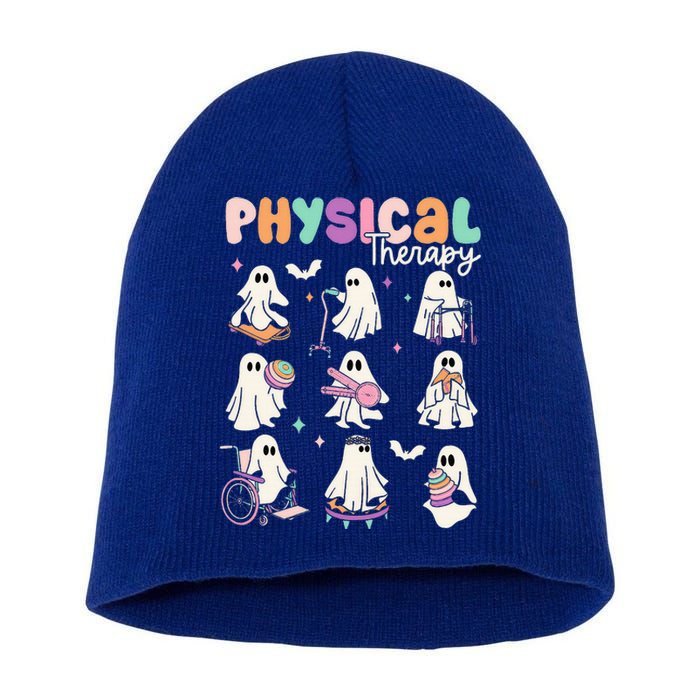 Cute Ghost Physical Therapy PT Physical Therapist Halloween Short Acrylic Beanie