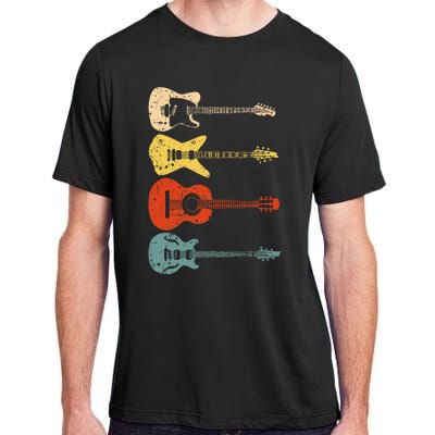 Cool Guitar Players Art Vintage Acoustic Guitarist Adult ChromaSoft Performance T-Shirt