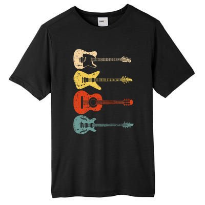 Cool Guitar Players Art Vintage Acoustic Guitarist Tall Fusion ChromaSoft Performance T-Shirt