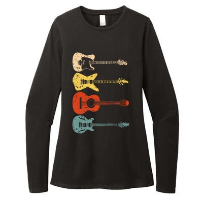 Cool Guitar Players Art Vintage Acoustic Guitarist Womens CVC Long Sleeve Shirt