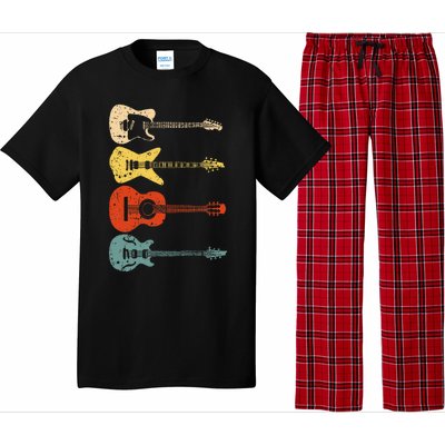 Cool Guitar Players Art Vintage Acoustic Guitarist Pajama Set