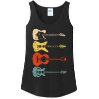 Cool Guitar Players Art Vintage Acoustic Guitarist Ladies Essential Tank