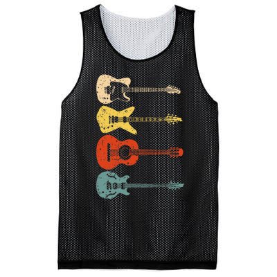 Cool Guitar Players Art Vintage Acoustic Guitarist Mesh Reversible Basketball Jersey Tank