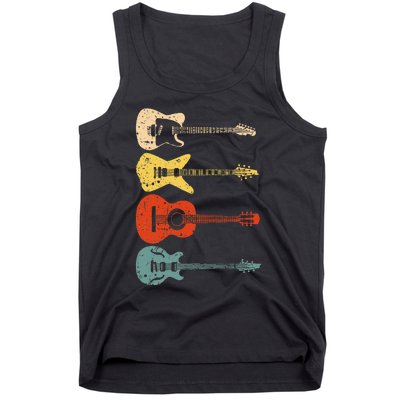 Cool Guitar Players Art Vintage Acoustic Guitarist Tank Top