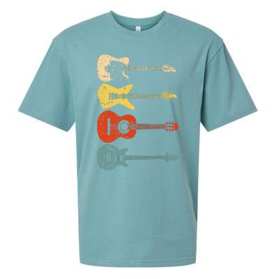 Cool Guitar Players Art Vintage Acoustic Guitarist Sueded Cloud Jersey T-Shirt