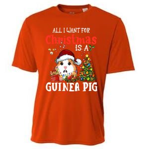 Cute Guinea Pig Christmas All I Want For Xmas Guinea Gift Cooling Performance Crew T-Shirt