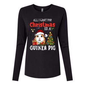 Cute Guinea Pig Christmas All I Want For Xmas Guinea Gift Womens Cotton Relaxed Long Sleeve T-Shirt