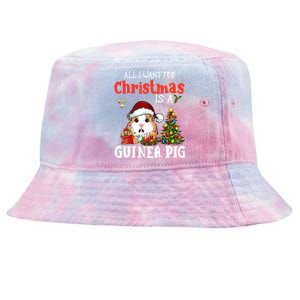 Cute Guinea Pig Christmas All I Want For Xmas Guinea Gift Tie-Dyed Bucket Hat