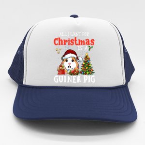 Cute Guinea Pig Christmas All I Want For Xmas Guinea Gift Trucker Hat