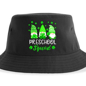 Cute Gnomes Preschool Squad Teacher St Patricks Day Outfit Sustainable Bucket Hat