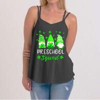 Cute Gnomes Preschool Squad Teacher St Patricks Day Outfit Women's Strappy Tank