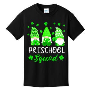 Cute Gnomes Preschool Squad Teacher St Patricks Day Outfit Kids T-Shirt