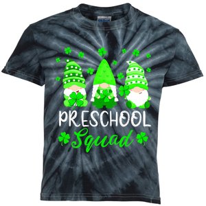 Cute Gnomes Preschool Squad Teacher St Patricks Day Outfit Kids Tie-Dye T-Shirt