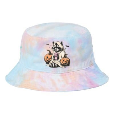 Cute Ghost Pumpkin Halloween Raccoon Costume Raccoon Lovers Tie Dye Newport Bucket Hat