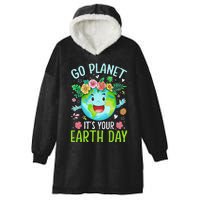 Cute Go Planet Its Your Earth Birthday Day 2024 Teacher Hooded Wearable Blanket