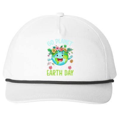 Cute Go Planet Its Your Earth Birthday Day 2024 Teacher Snapback Five-Panel Rope Hat