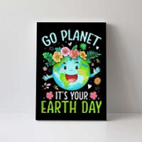 Cute Go Planet Its Your Earth Birthday Day 2024 Teacher Canvas