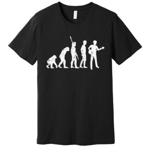 Cool Guitar Player Design Guitarist I Evolution Premium T-Shirt