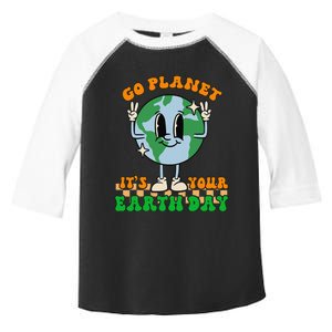 Cute Go Planet Its Your Earth Day Peace Groovy Toddler Fine Jersey T-Shirt