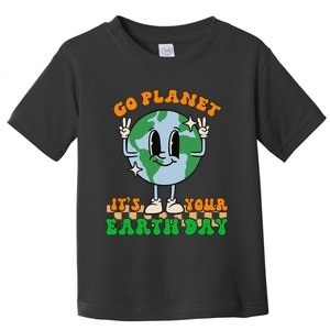 Cute Go Planet Its Your Earth Day Peace Groovy Toddler T-Shirt