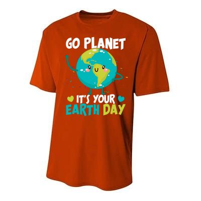 Cute Go Planet It's Your Earth Day Performance Sprint T-Shirt