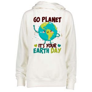 Cute Go Planet It's Your Earth Day Womens Funnel Neck Pullover Hood