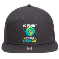 Cute Go Planet It's Your Earth Day 7 Panel Mesh Trucker Snapback Hat
