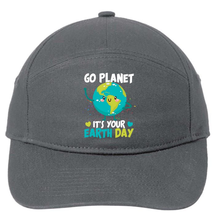 Cute Go Planet It's Your Earth Day 7-Panel Snapback Hat