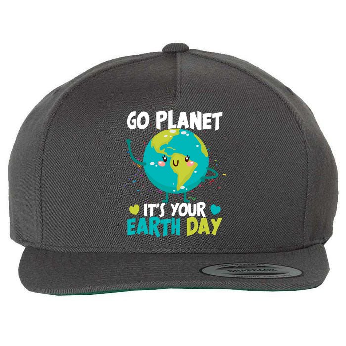 Cute Go Planet It's Your Earth Day Wool Snapback Cap