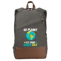 Cute Go Planet It's Your Earth Day Cotton Canvas Backpack