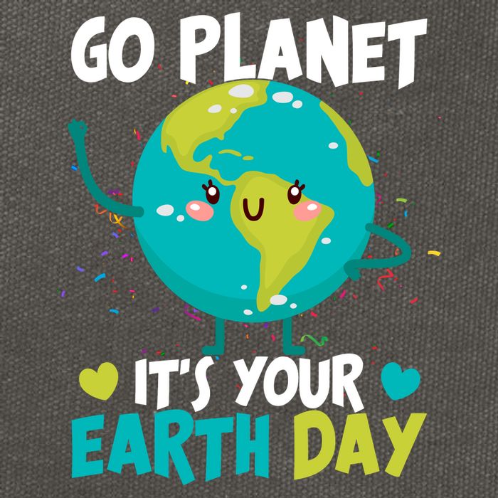 Cute Go Planet It's Your Earth Day Cotton Canvas Backpack