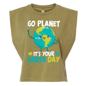 Cute Go Planet It's Your Earth Day Garment-Dyed Women's Muscle Tee