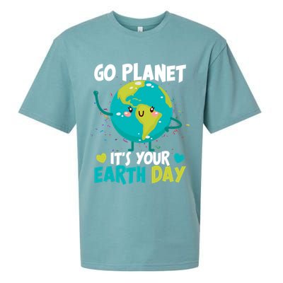 Cute Go Planet It's Your Earth Day Sueded Cloud Jersey T-Shirt