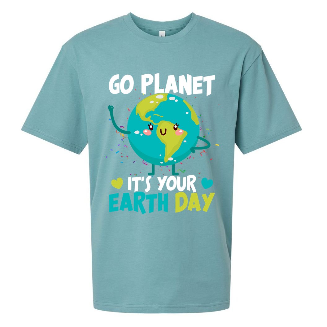 Cute Go Planet It's Your Earth Day Sueded Cloud Jersey T-Shirt
