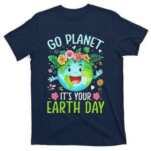 Cute Go Planet Its Your Earth Birthday Day 2024 Teacher T-Shirt